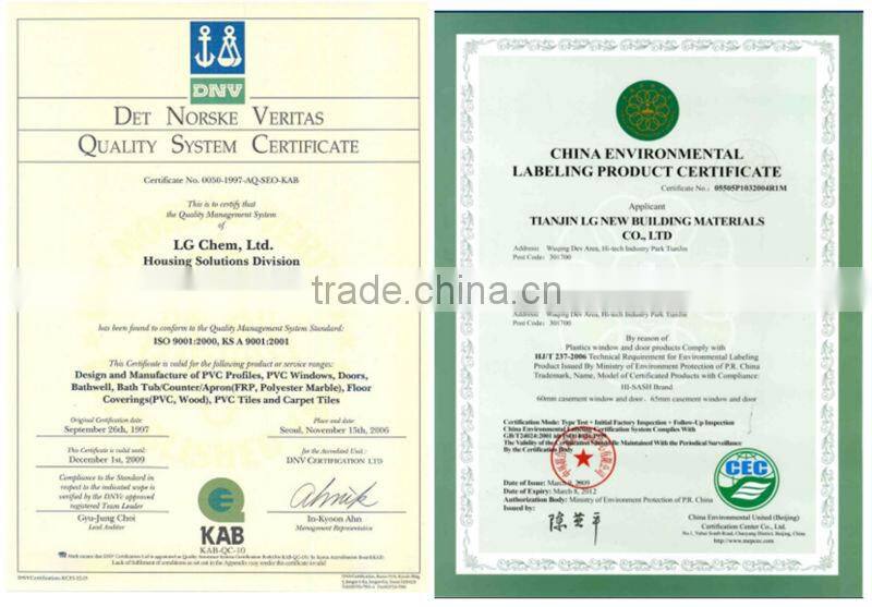 Jalousie glass window with french standard PVC/ upvc window