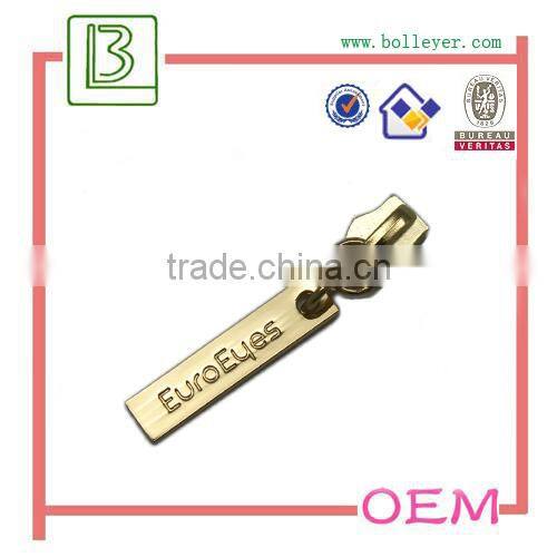 embossed metal zipper puller