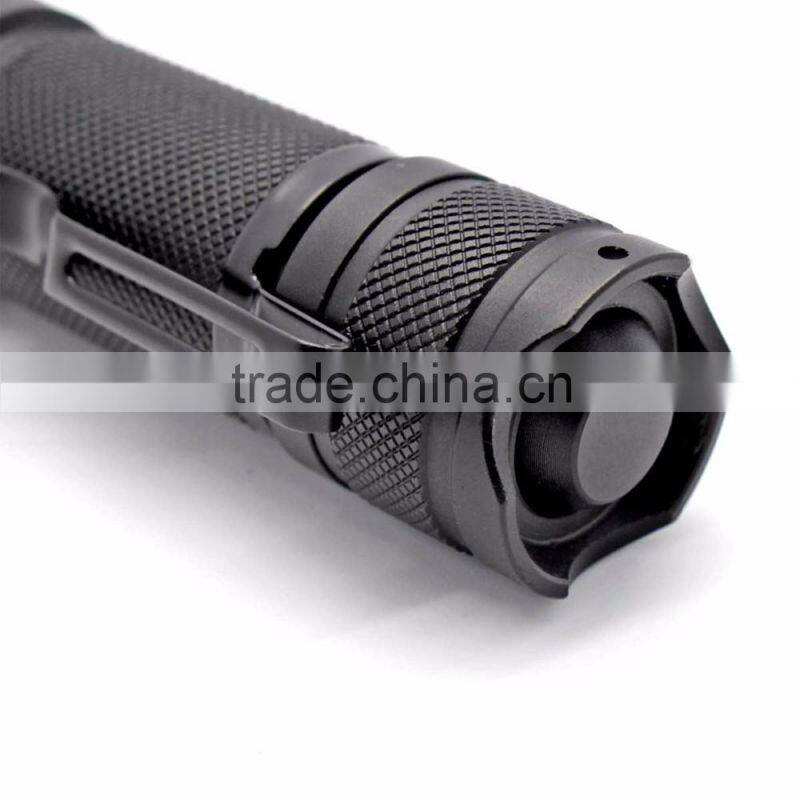 Soshine TC10 Rechargeable 200LM LED 3-Mode White Flashlight with USB Cable- Black (1 x 18650)