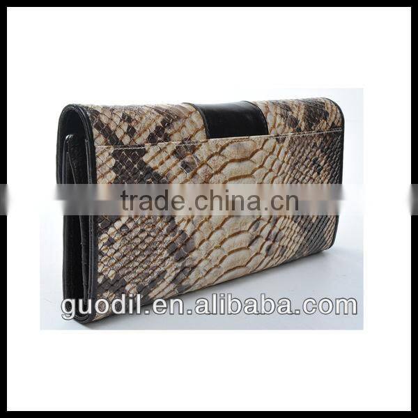 new arrival genuine leather wallet, snake leather wallet for women