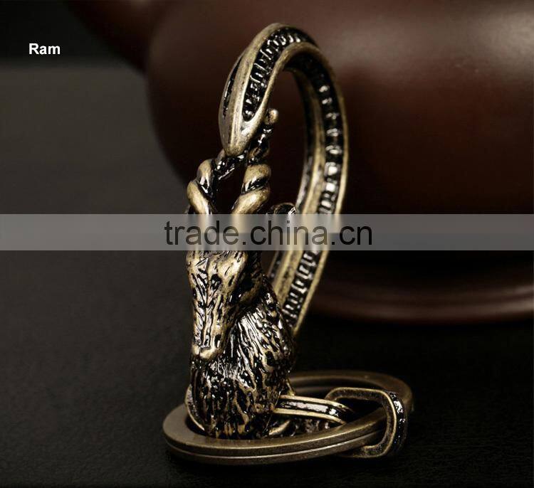Chinese Zodiac Personalized Metal Souvenir Sheep Keychain