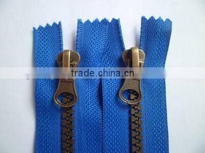 5# plastic resin zipper nickel teeth zipper close end zipper with auto lock slider zipper porcket zipper