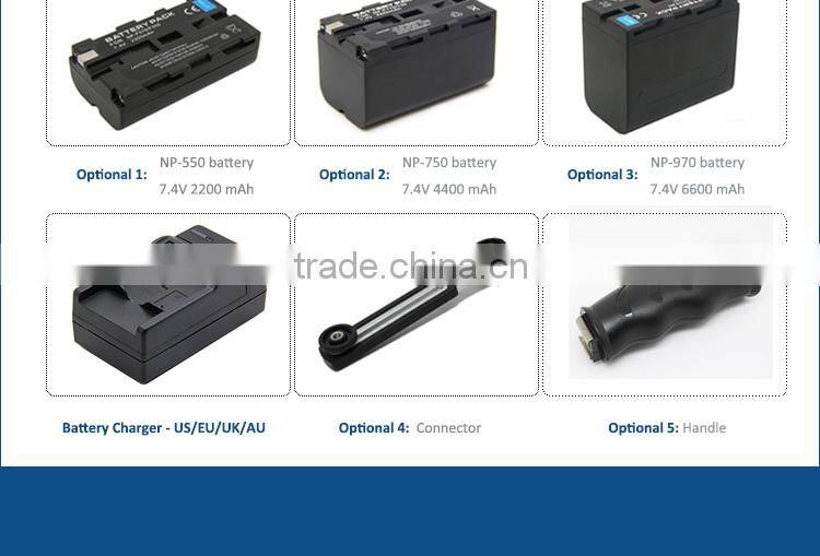 Most hot selling LED video light LED-5080 8 leds photography lighting with F970 battery