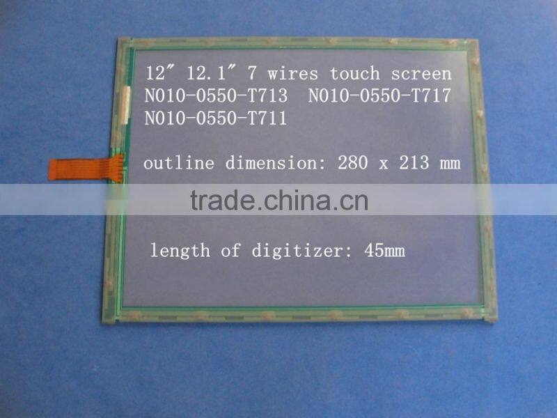 Original 12" 12.1" 7 wires touch screen N010-0550-T713 N010- 0550-T717 N010-0550-T711