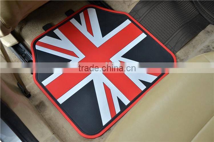 Everlasting Car Auto Carpet - Plush Pile 4/5 Piece Red national flag Floor Mats