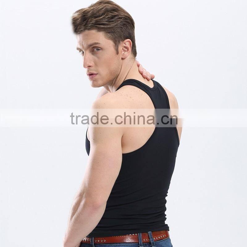 I- shaped back vest square neck style men cotton casual muscle vest latest gym waistcoat design for men