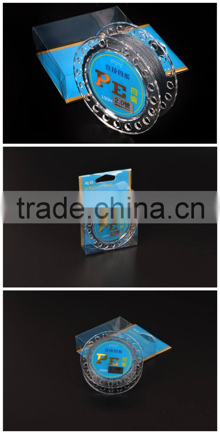 Professional manufacturer 18lb PE 4 strand braided wire for outdoor fishing