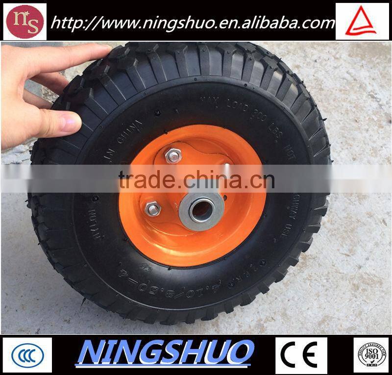 China supply of 10 inch small wheel pneumatic rubber wheel for hand trolley