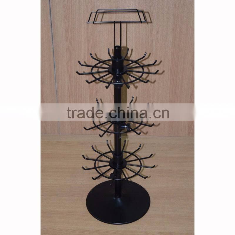 space saving 3 layers wire counter promotion rack