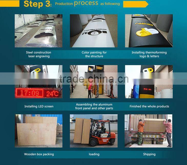 outdoor waterproof electronic billboard gas station led price sign