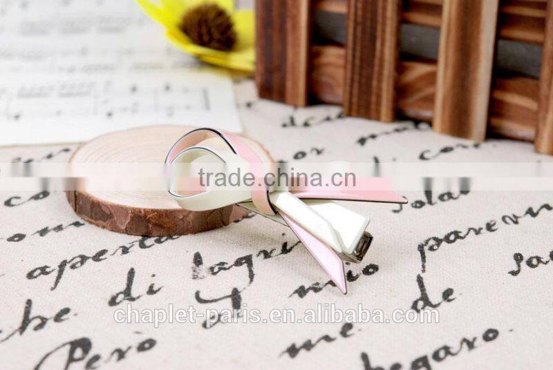 Wholesale brand hair accessories metal alligator clip eco friendly fashion kids hair barrettes with resin bow
