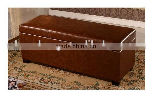 Tufted Leather Storage Bench OT -358