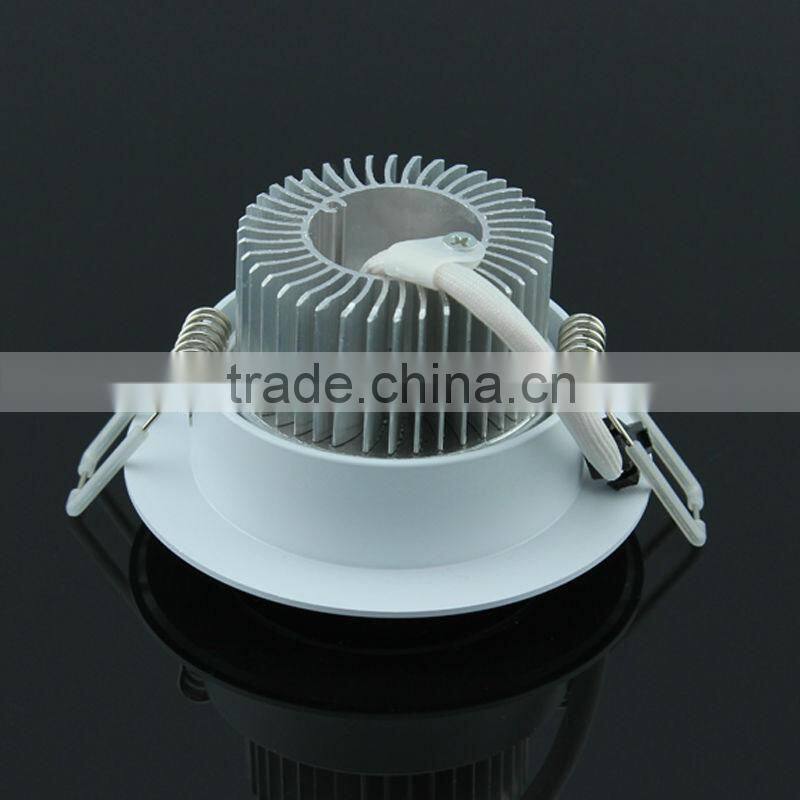 7W high power recessed aluminum led down light 2700k warm white CE & RoHS compliant