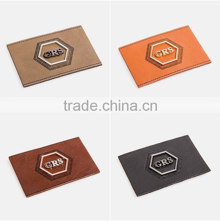 Fashion design leather patch labels leather labels for handbags
