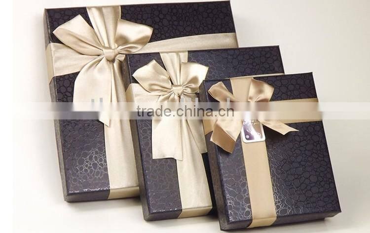 High end popular exquisite chocolate paper box with ribbon for sale