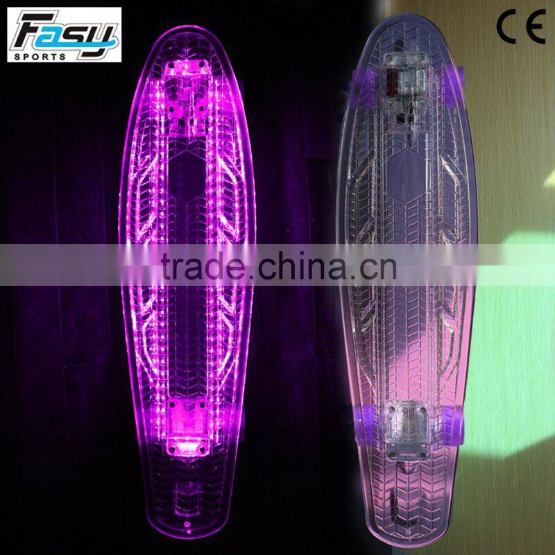 Fasy cheapest durable plastic PC skateboard