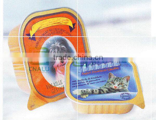 heat seal Aluminium Foil Wet Pet Food Container