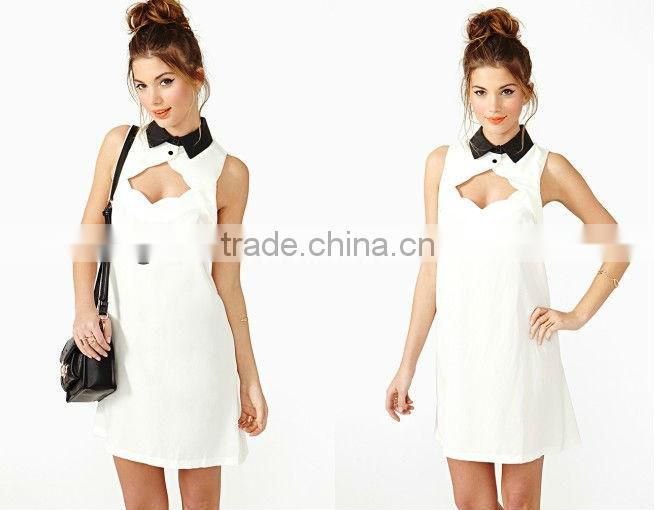 2013 sexy Ladys unique design chiffon office dress