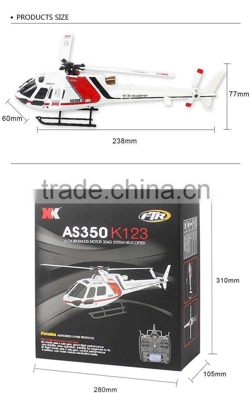 Best Rc Helicopter XK K123 6CH 3D6G system brushless motor helicopter toys