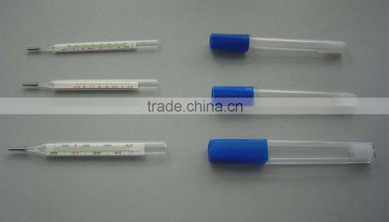 Medical clinical mercury thermometer, use for armpit