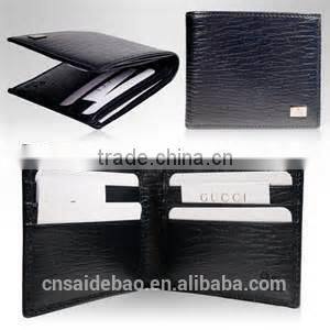 2015 Newest Style Leather Wallet, High Quality Different Leather Men's Wallet With Metal Logo Fashion Wallet