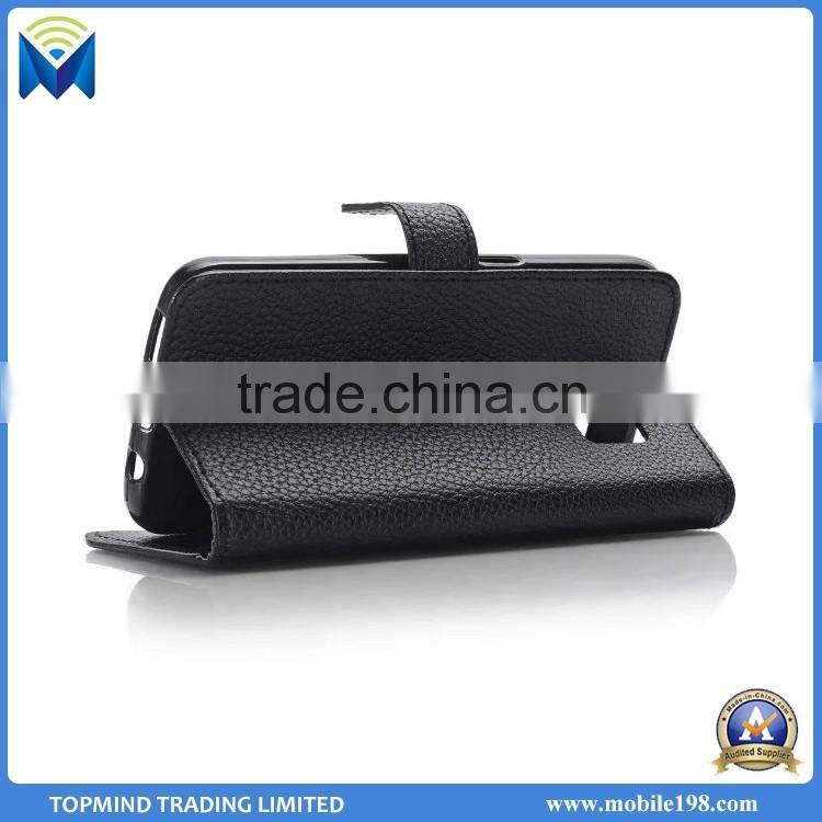 Cheap Litchi Pattern PU Wallet Leather Case for Samsung Galaxy S7 Edge with Card Slot