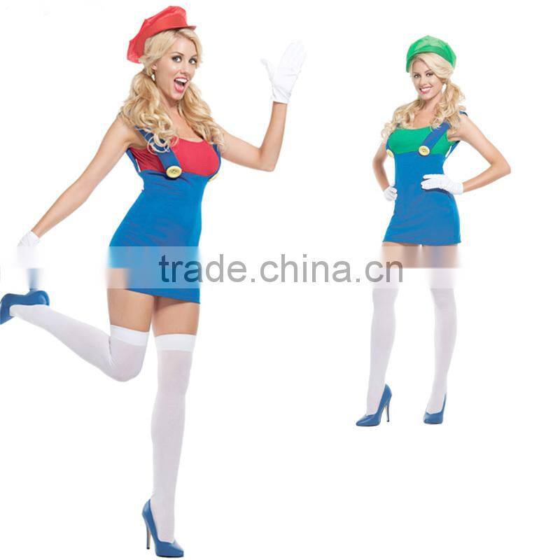 Young Lady Sexy Fancy Super Mario Costume