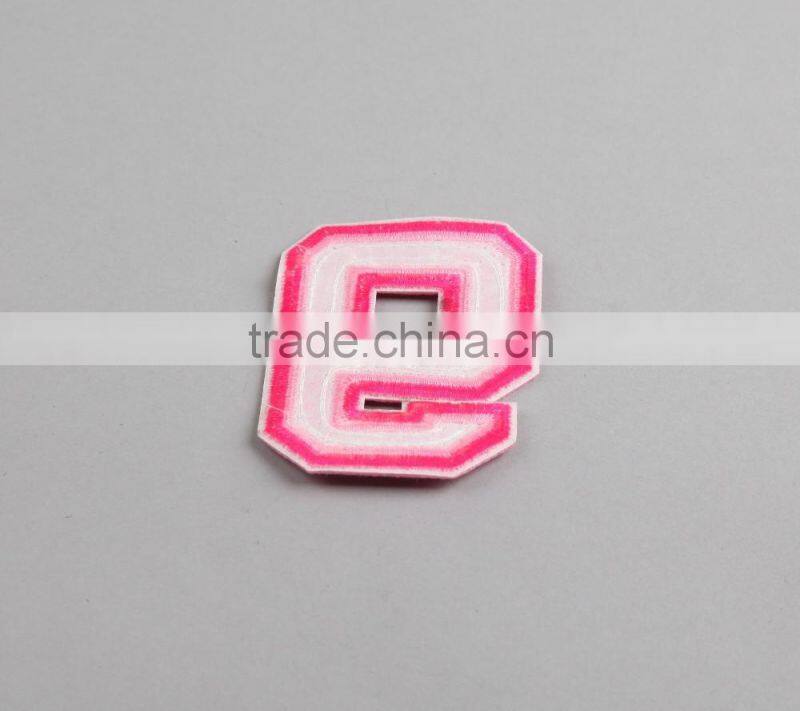 Exquisite Pink Sparkle Glitter Shaped Embroidery Patch For Bag/Clothing