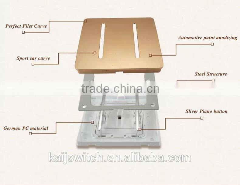 Electrical 2 port wall phone computer outlet network switch