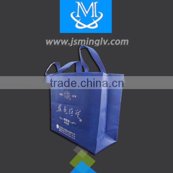2016 blue wholesale disposable non-woven wine handbag