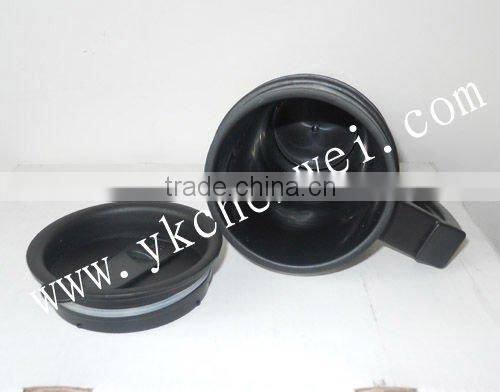 Double wall stainless steeel mug with rubber-coating