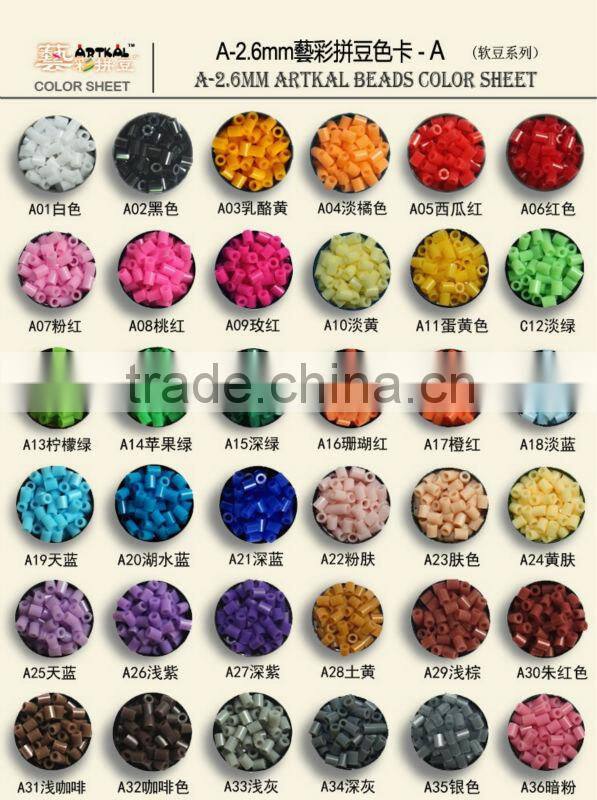 jewelry sets A2.6mm soft perler beads eva puzzle education toy for kits