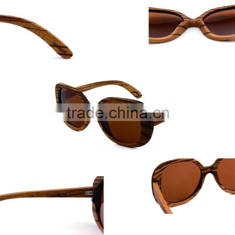 Hot selling retro full frame polarized wooden sunglasses for men and women