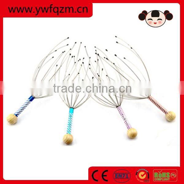 stainless steel portable octopus head scalp massager