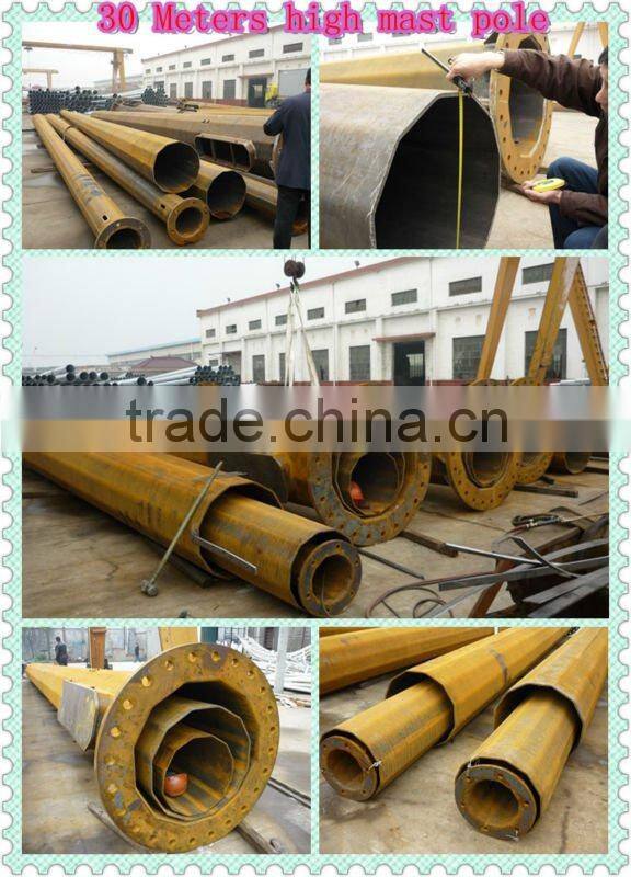 high mast lighting pole,hot dip galvanized