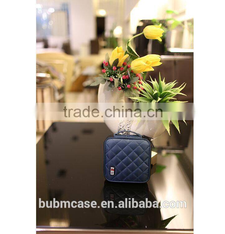 Blue 32 Capacity 230D Space Twill PVC Fabric DVD Case CD Holder personalized cd case multi disc dvd cases