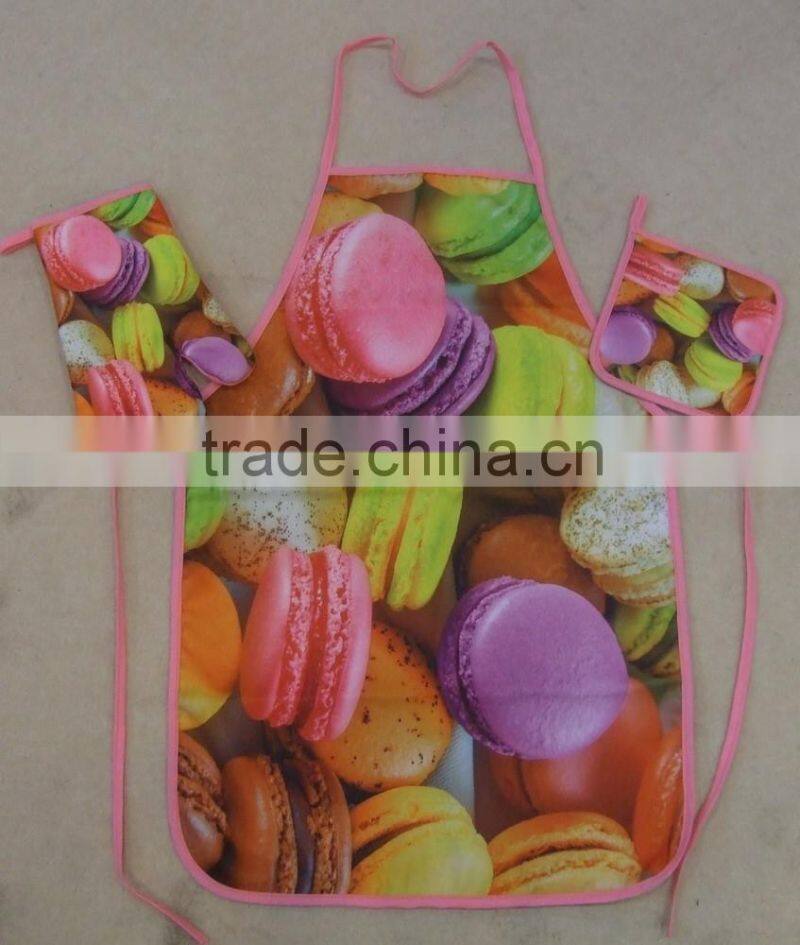 100%polyester twill photo printing oven mitten set