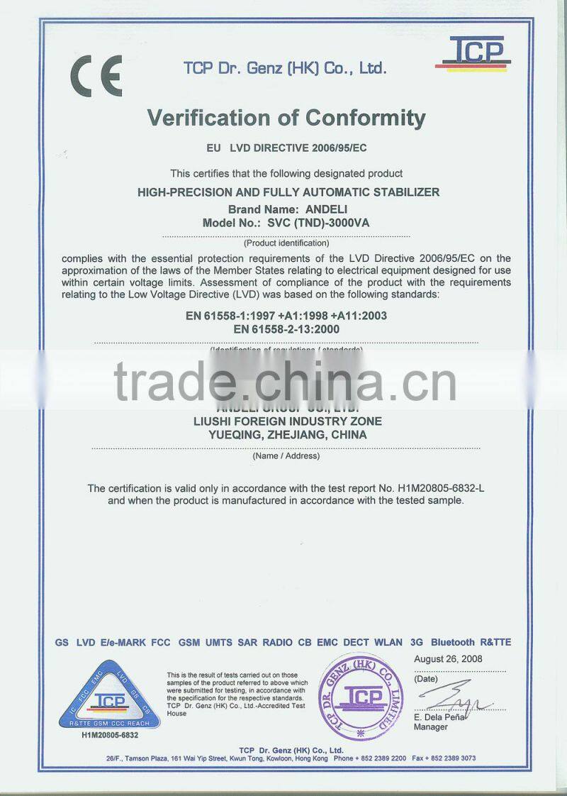 Best Price 3000VA Voltage Stabilizer