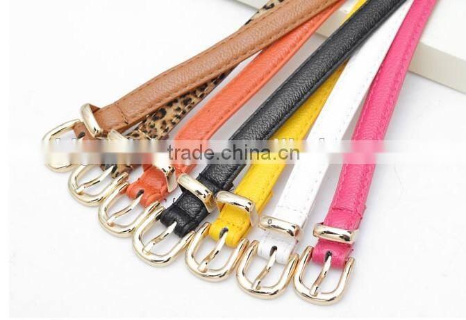 girls fashion thin cheap leather belts