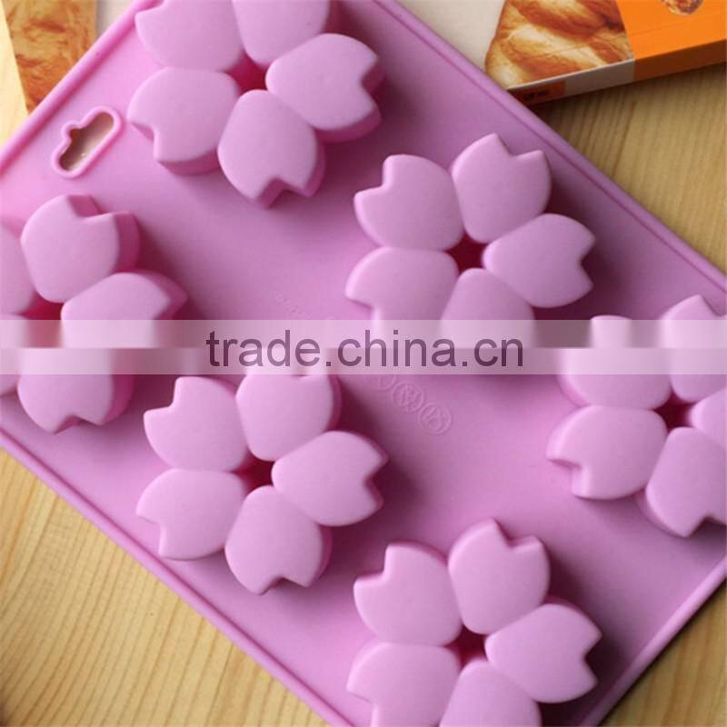 CTBED069 Chocolate Freezer Cake Mold Silicone Products 6 Even The Petals Flower Silicone Cake Mould
