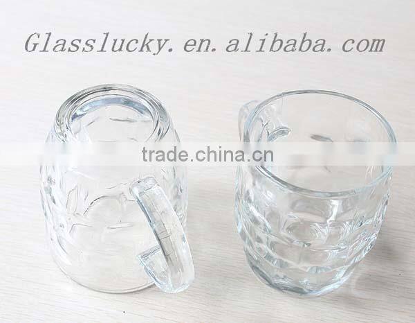 Clear glass bottle price with handle for beer or other drink