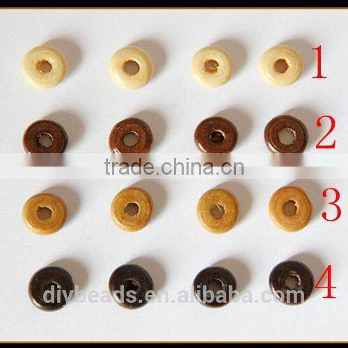 4x10mm four colors wood spacer round beads