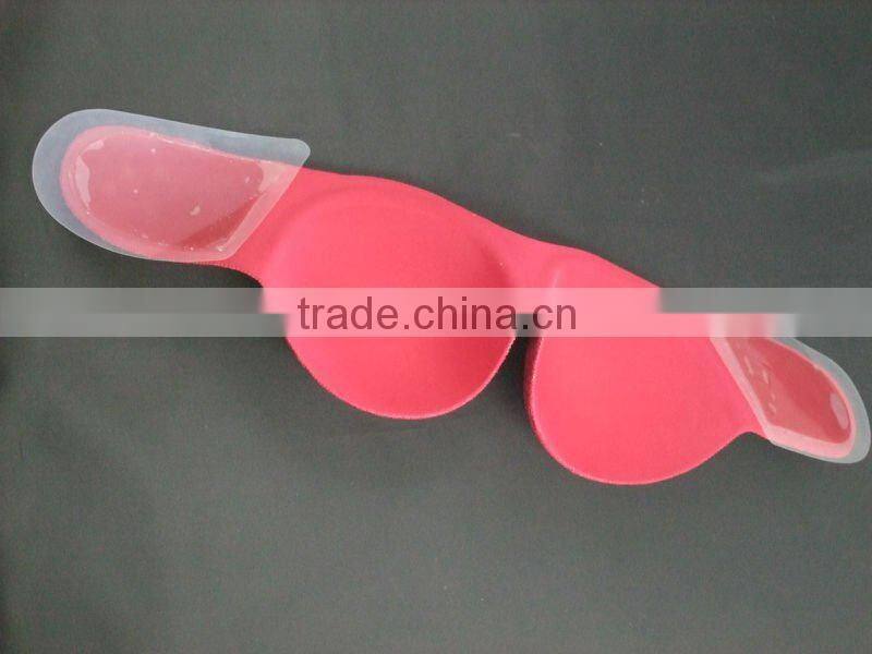 One piece seamless adhesive bra