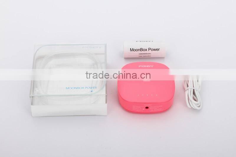 Professional mobile power with touch switch pisen moonbox powerbanks 6000mah 6000mah power bank with CE certificate