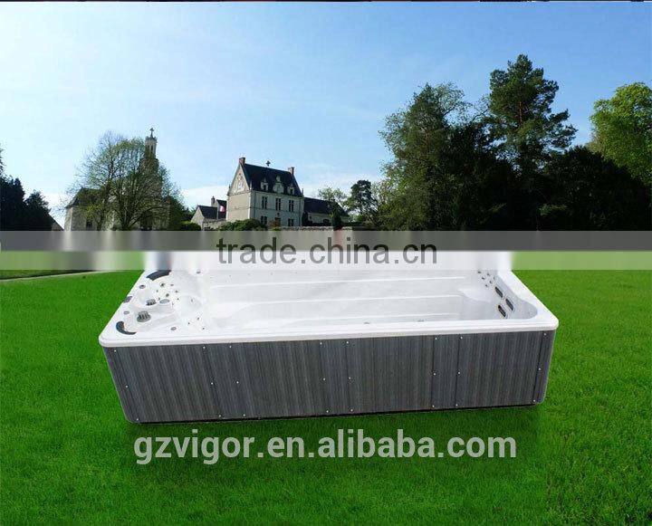 Factory endless swim spa large fiberglass acrylic pool