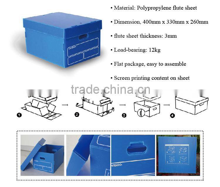 outdoor pp corrugated plastic recycle bin
