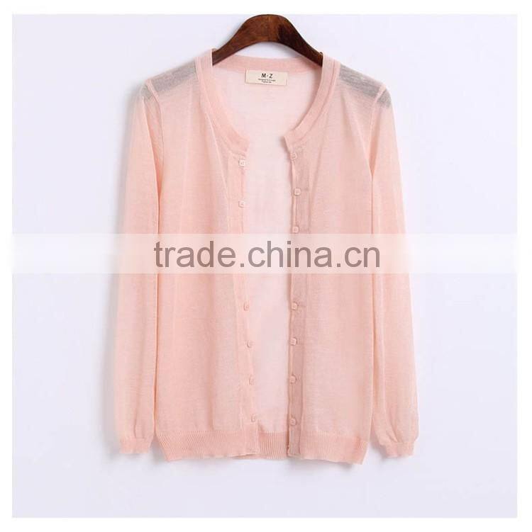 15PKBS10 spring summer autumn new style breathable bamboo cardigan UV-protection