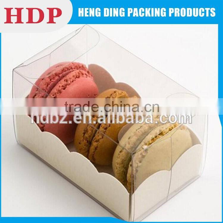 clear pvc plastic macaron packaging box