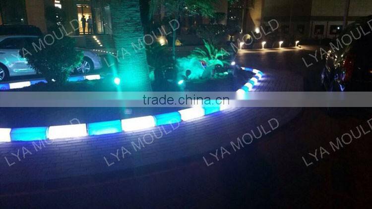 High Quality Granite Solar Kerb LED Warning Light Stone For Roadside LED Plastic PE Pavement Stone Sizes