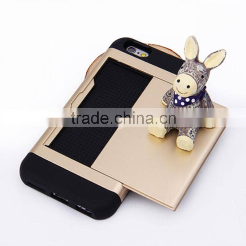 Korea fresh design Candy Color phone case for iphone 6 6s 7 plus tpu pc with card